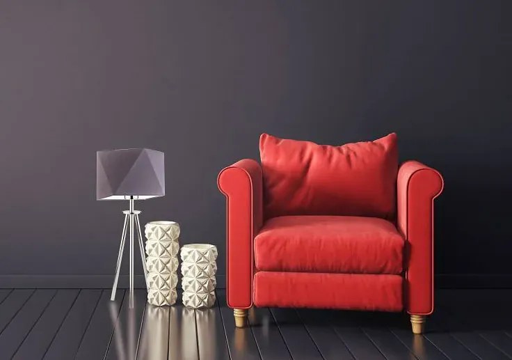 Lampka stołowa trójnóg na białym stelażu - C5-H72