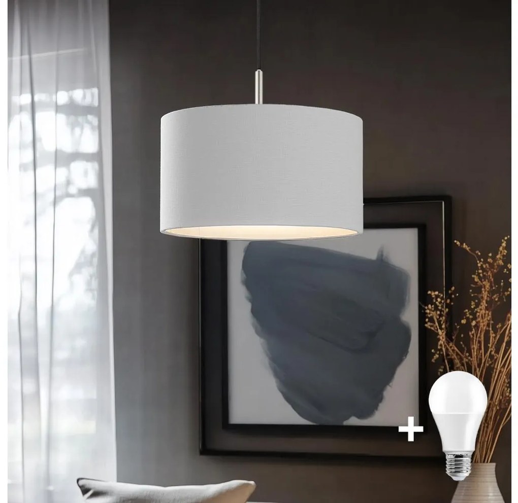Eglo - LED Lampa wisząca TUNJA 1xE27/60W/230V biała