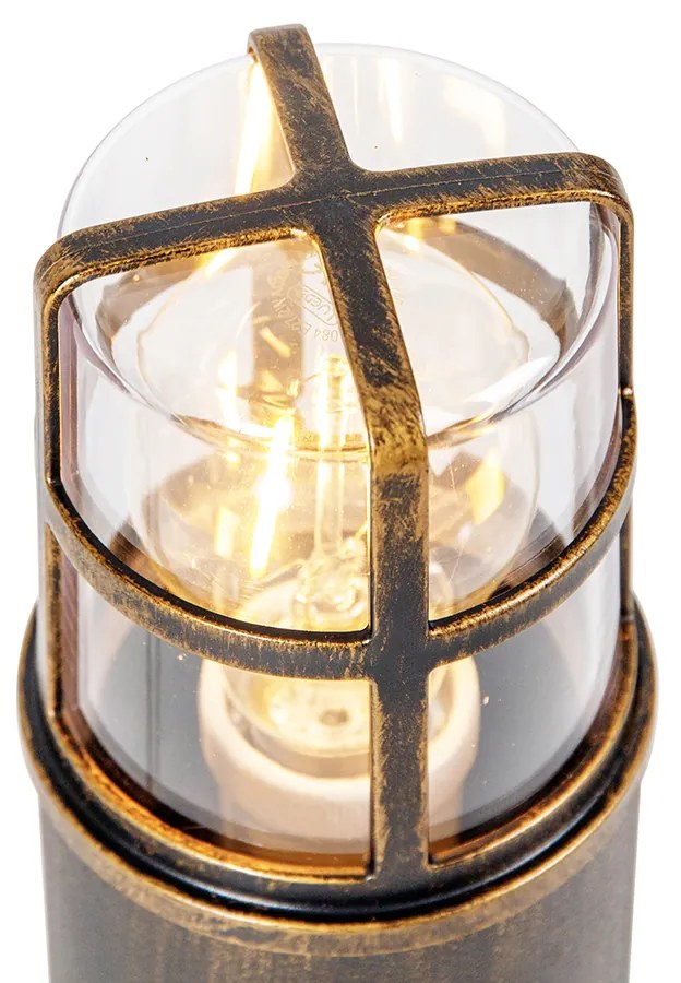 Zewnetrzna Vintage'owa lampa podłogowa zewnętrzna w kolorze antycznego złota IP54 50 cm - Kiki Nowoczesny Oswietlenie zewnetrzne