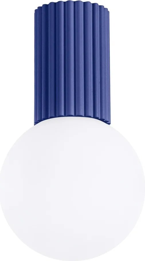 Niebieska lampa sufitowa ze szklanym kloszem ø 12 cm Orbital – Sollux