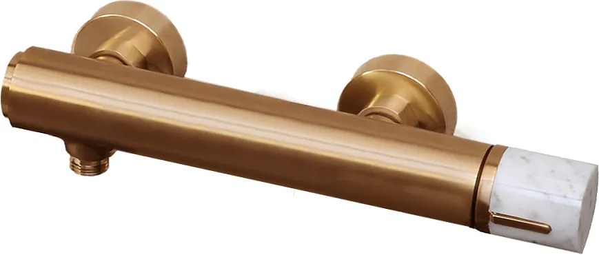 Manopola mieszacz prysznicowy mechaniczny marmur szczotkowane miedź