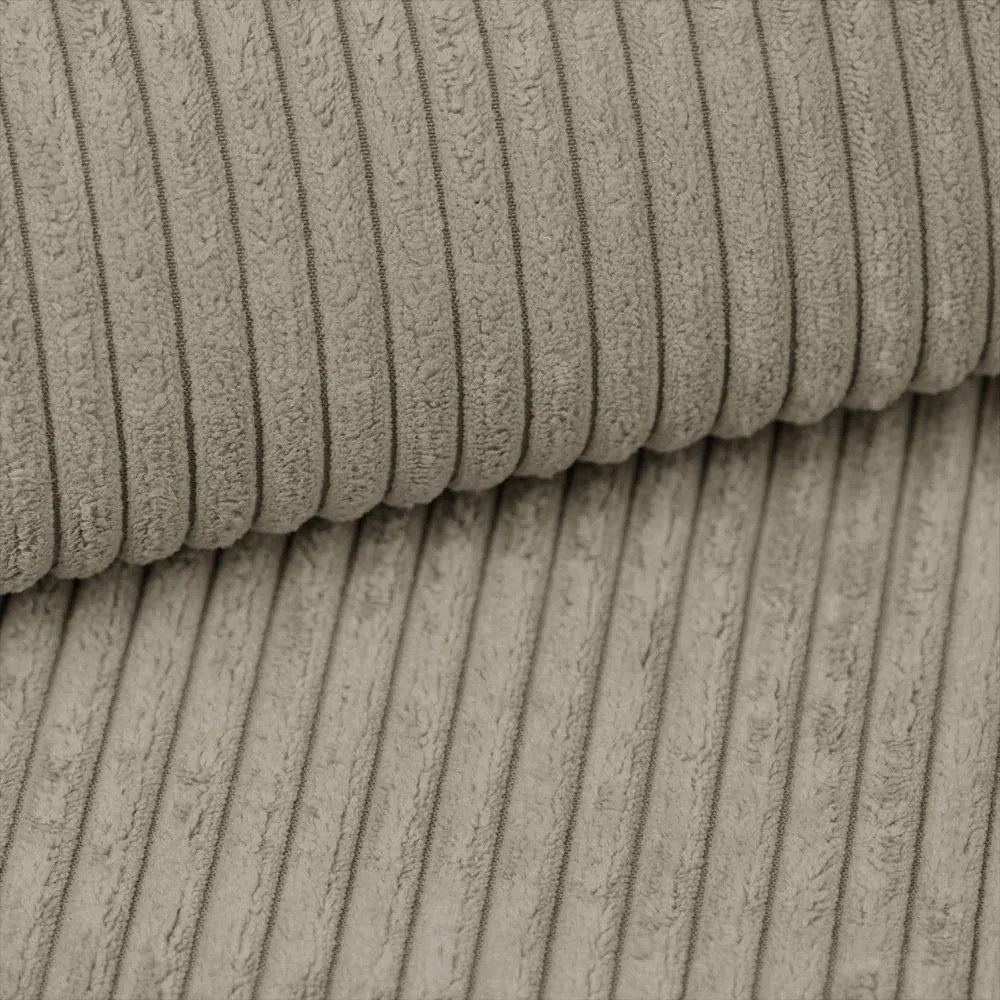 Beżowe tapicerowane łóżko dwuosobowe ze schowkiem ze stelażem 140x200 cm Voliera – Maison de Rêve