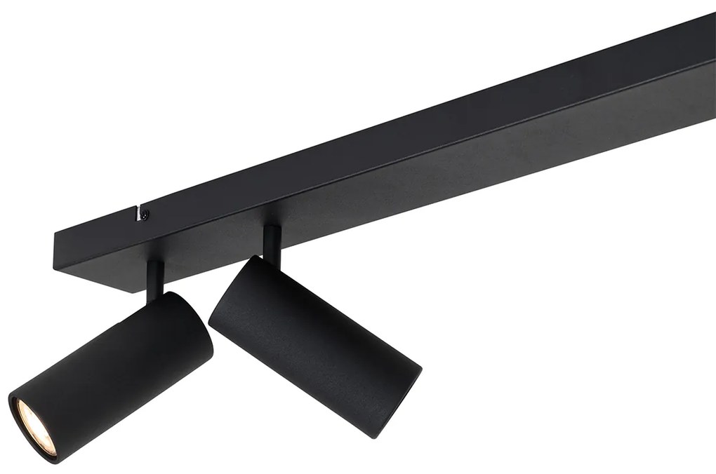 Inteligentny reflektor sufitowy czarny 4-punktowy regulowany z 4 Wifi GU10 50mm - Renna