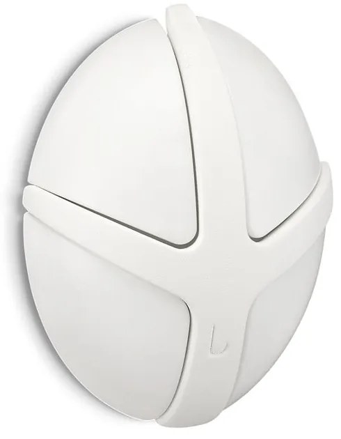 Biały ścienny plastikowy haczyk Tick – Spinder Design
