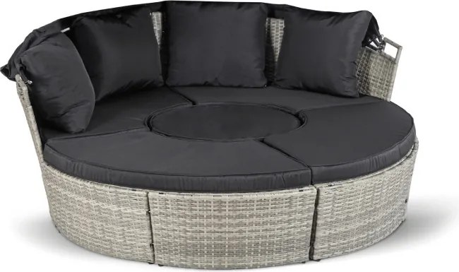 Wyspa Ogrodowa CALIFORNIA Modułowa Technorattan Jasnoszara