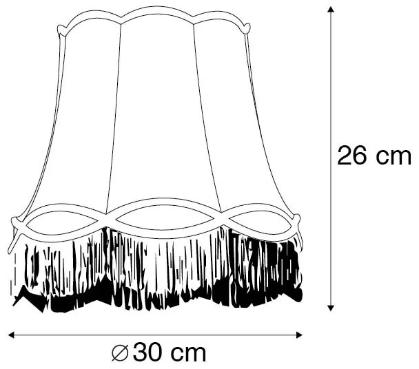 Abażur materiałowy kremowy 30 cm - Granny