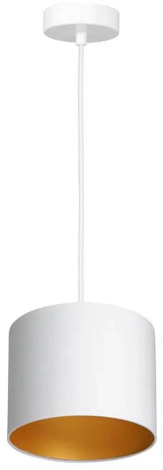 Lampa wisząca ARDEN 1xE27/60W/230V pr. 18 cm biała/złota
