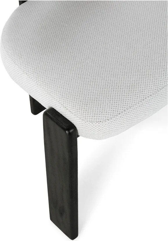 Czarne/jasnoszare tapicerowane krzesła zestaw 2 szt. Nadia – MOME