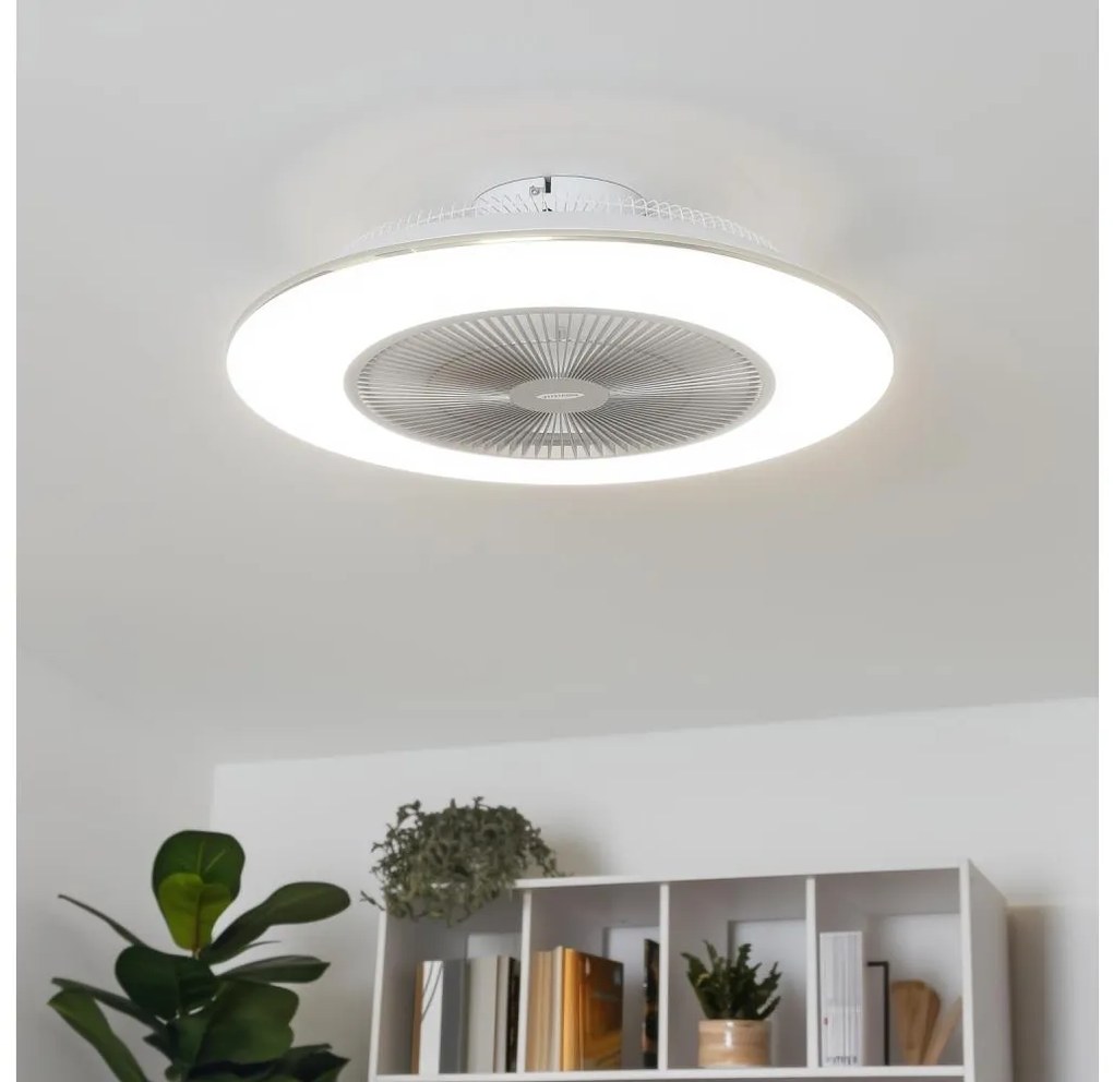 Brilagi - LED ściemnialna lampa z wentylatorem AURA LED/38W/230V srebrna +DO