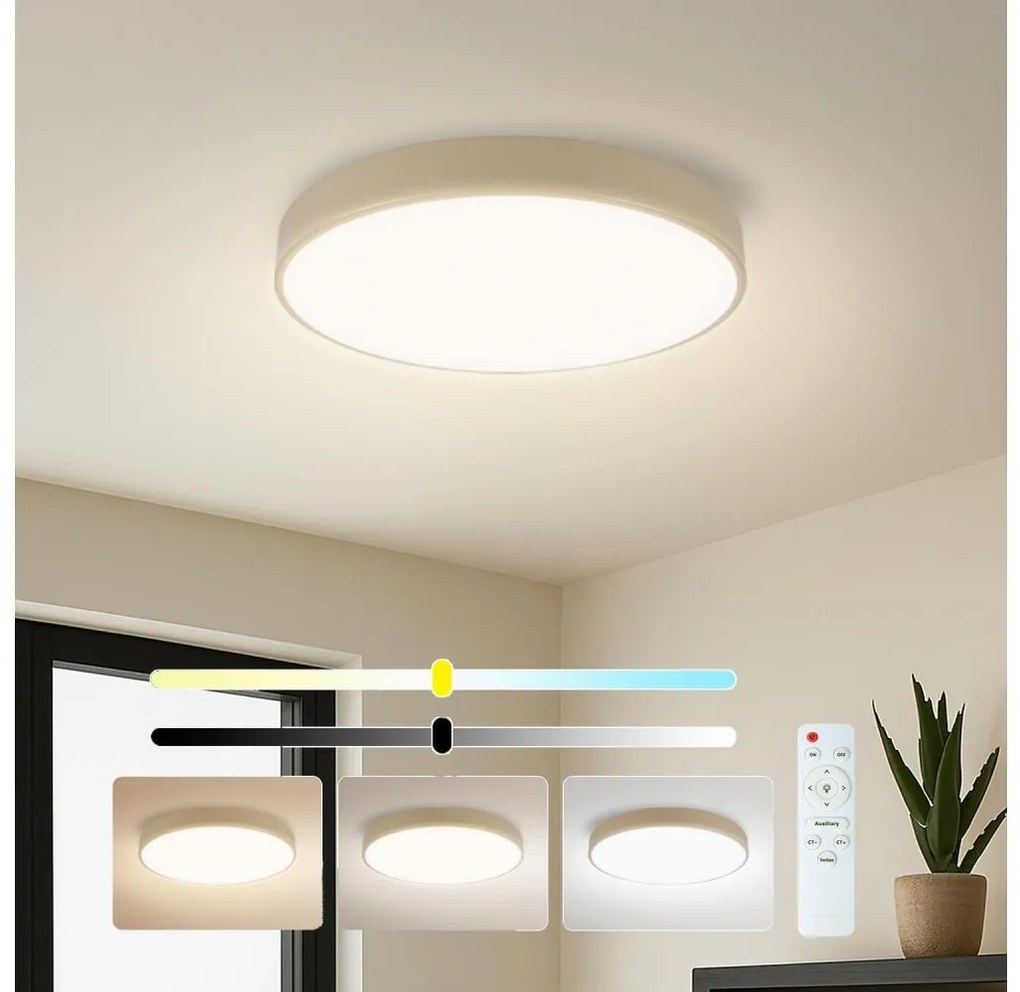 Brilagi - ściemnialna oprawa POOL LED/36W/230V 3000-6000K śr. 30 cm beżowa + pilot