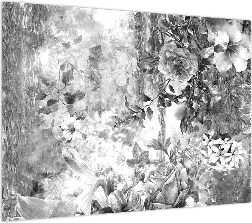 Obraz na szkle - Romantyczny ogród (70x50 cm)
