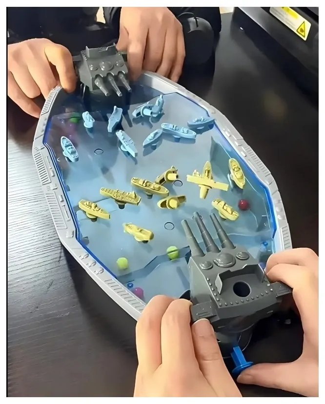 Woopie gra zręcznościowa "bitwa morska" statki 3d wyrzutnia kulek