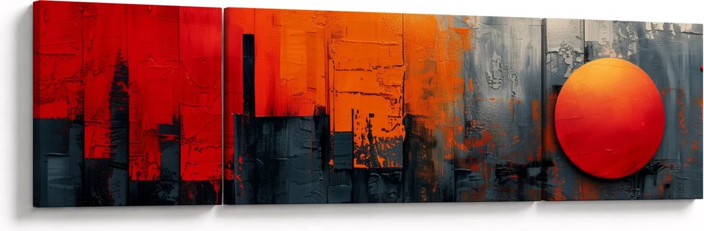 Obraz - Abstrakcyjny obraz miasta (170x50 cm)