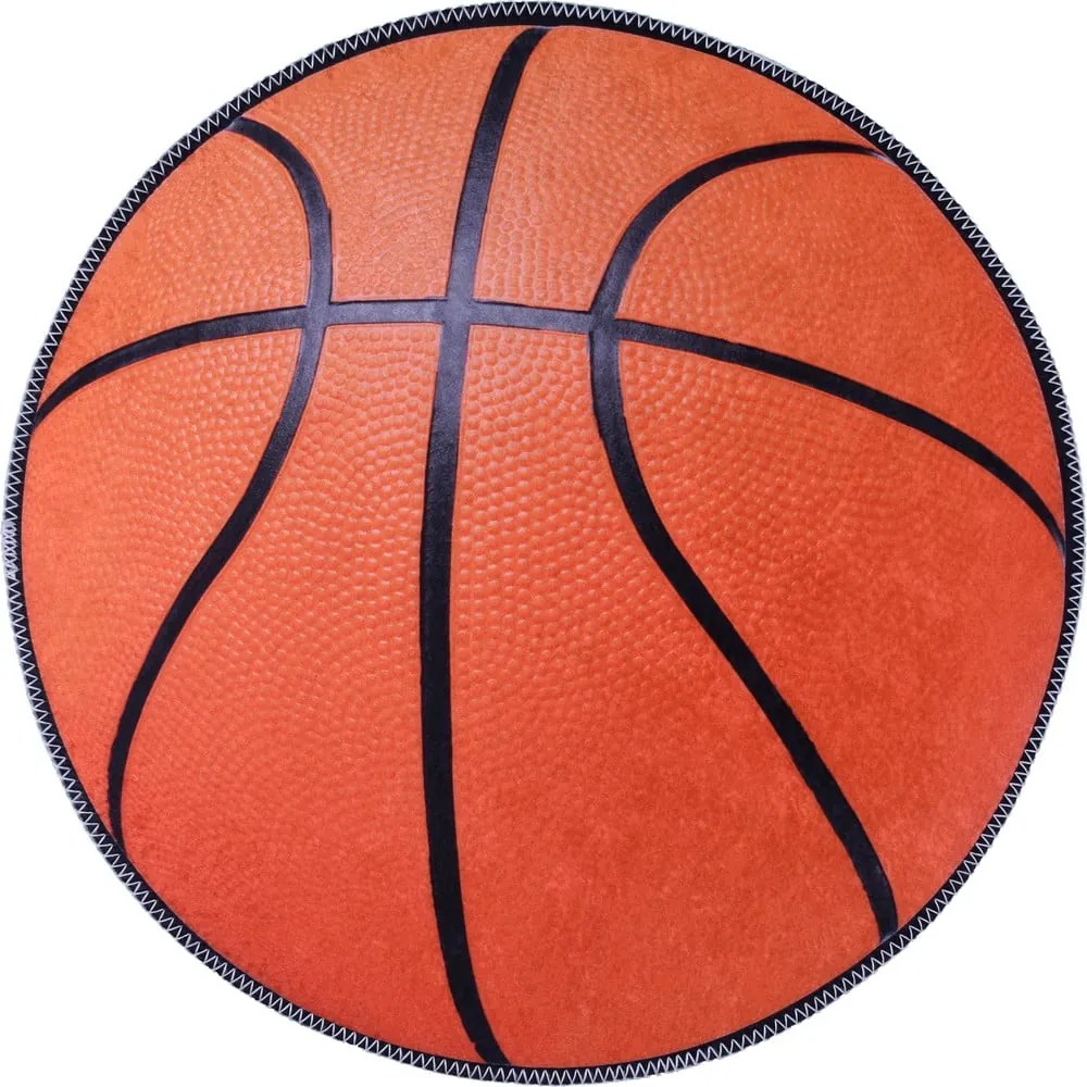 Pomarańczowy dywan dziecięcy odpowiedni do prania ø100 cm Basketball – Vitaus