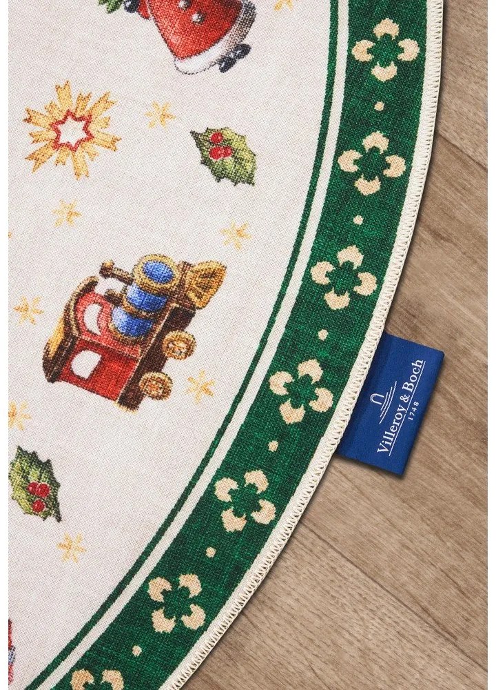 Zielony okrągły dywan ze świątecznym motywem ø 150 cm Green Christmas – Villeroy&amp;Boch