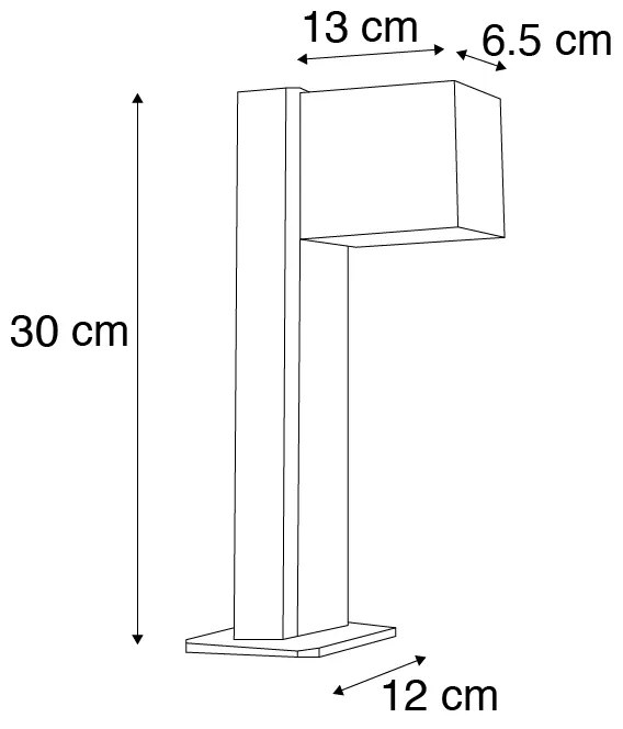 Zewnetrzna Inteligentna stojąca lampa zewnętrzna antracytowa 30 cm IP44 z Wifi GU10 - Baleno Nowoczesny Oswietlenie zewnetrzne