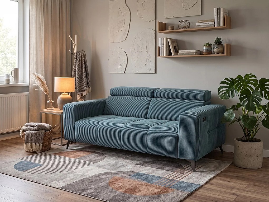 Kanapa Nicolette Elektryczna z USB i Regulowanymi Zagłówkami – Nowoczesna Sofa Premium