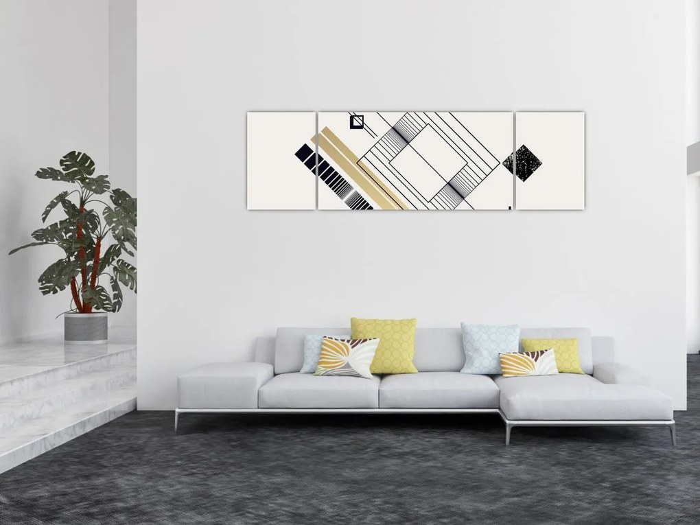 Obraz - Kształty geometryczne N⁰6 (170x50 cm)