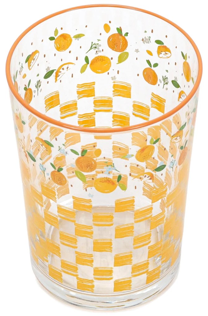Duża szklanka w owocowy wzór, 510 ml