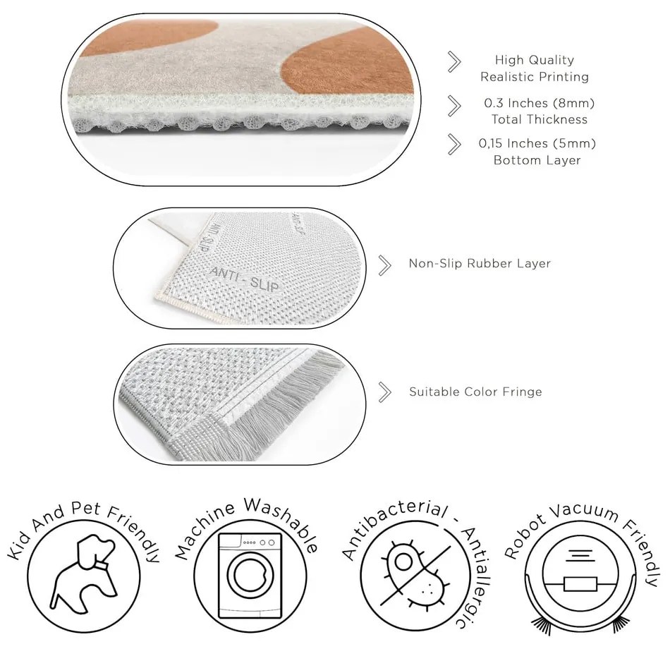 Pomarańczowy dywan odpowiedni do prania 160x230 cm Caramel Latte – Mila Home