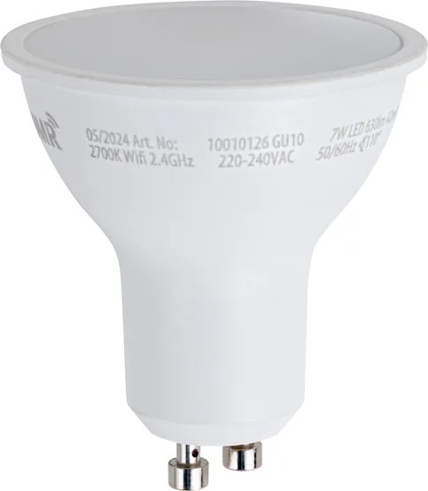 Zestaw 5 inteligentnych żarówek LED GU10 50 mm z możliwością ściemniania, opalowe, 7 W, 630 lm, 2700 K