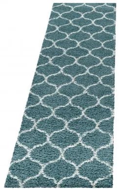 Dywan shaggy Salsa koniczyna niebieski 80 cm x 250 cm