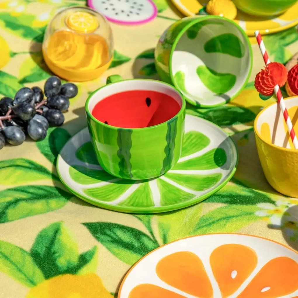 Altom Zestaw ceramicznych kubków jumbo Tropicanamelon 470 ml, 2 szt.