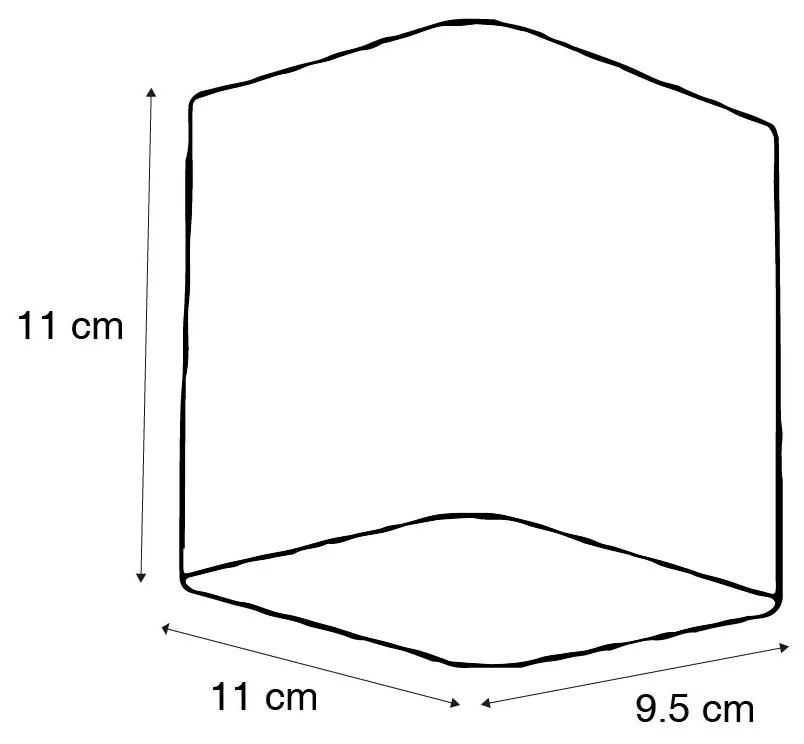 Nowoczesna lampa ścienna czarna w komplecie z LED IP54 kwadratowa - Evi