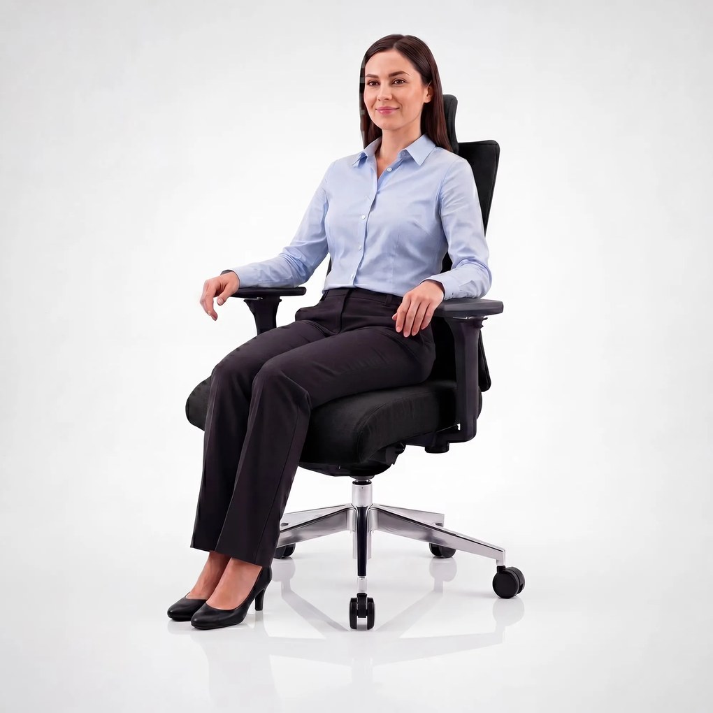 Fotel biurowy ergonomiczny czarny VECTOR