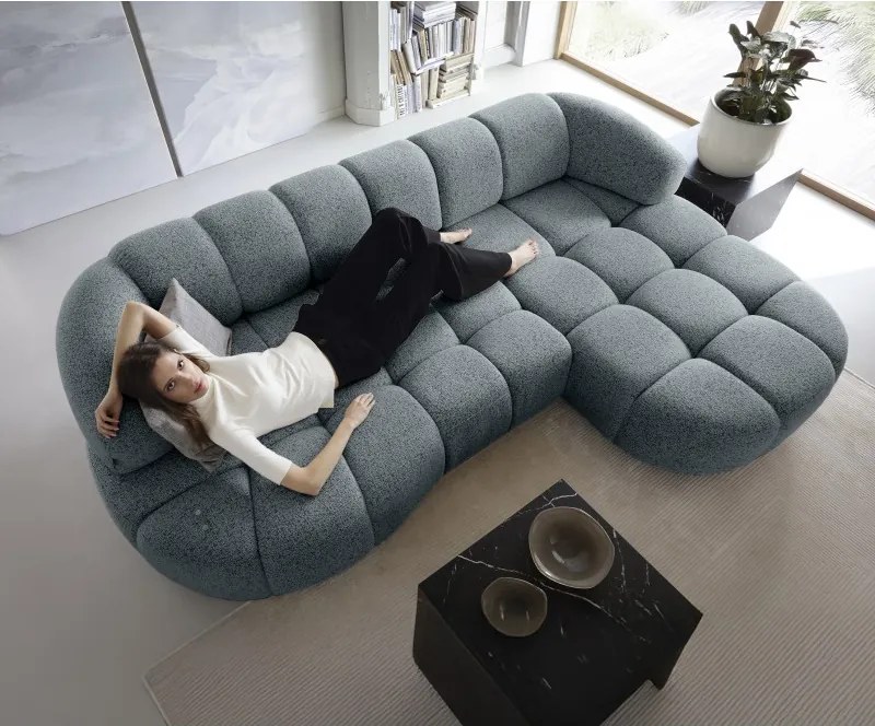 Narożnik VELPA S z elektryczną regulacją siedziska Prawostronny wolnostojący w tkaninie PUENTE 94 WERSAL