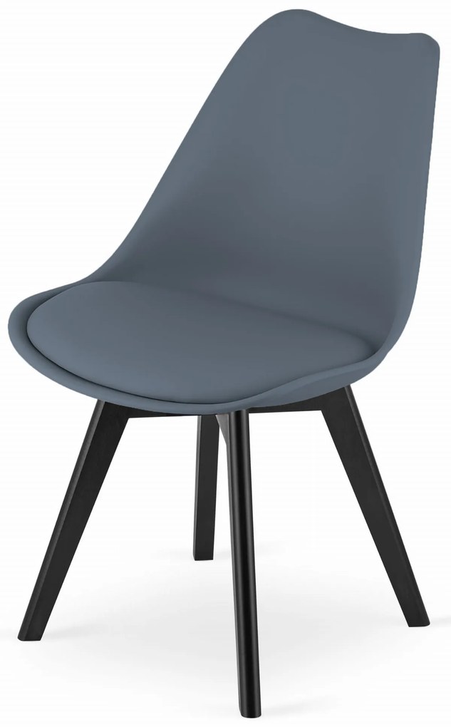PROMOCJA Ciemnoszare krzesło BALI MARK z czarnymi nogami II. jakość