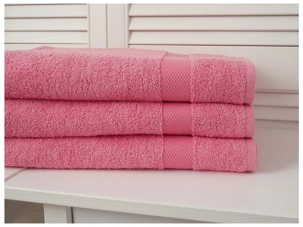 Ręcznik kąpielowy ADRIA 70x140 cm różowy, 100% bawełna