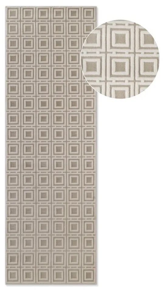 Kremowy chodnik 80x240 cm Perles Howlite – Elle Decoration