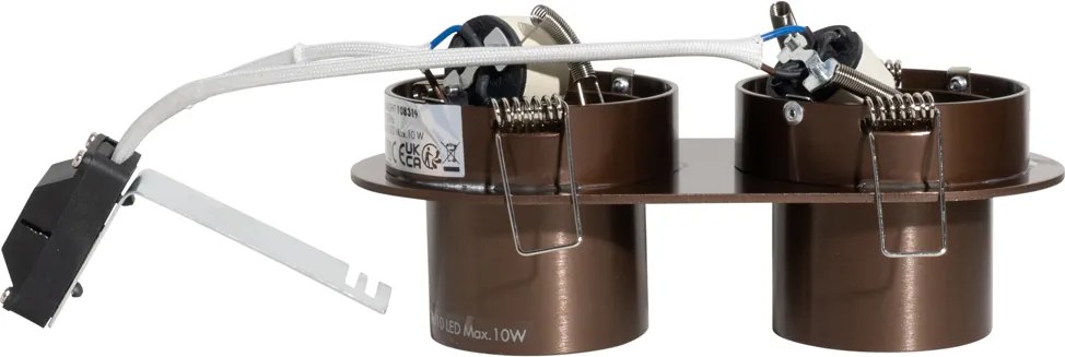 Zestaw 6 reflektorów wpuszczanych ciemny brąz GU10 50mm 2-źródła światła - Installa