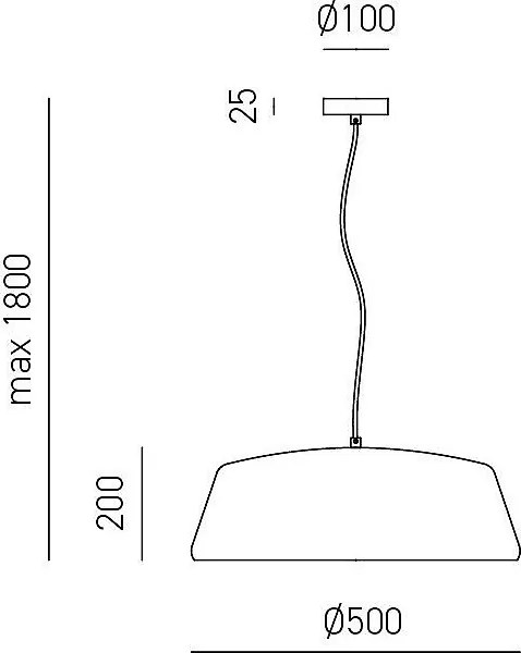 Blanca - Biała lampa wisząca 1XE27 max 1X60W IP20 - Lampa sufitowa o nowoczesnym wzornictwie z aluminium - Gniazdo E27