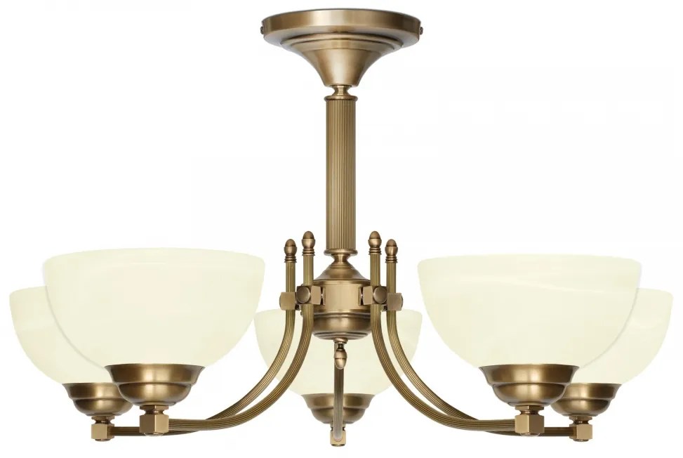 Niski żyrandol z mosiądzu B-S5AK