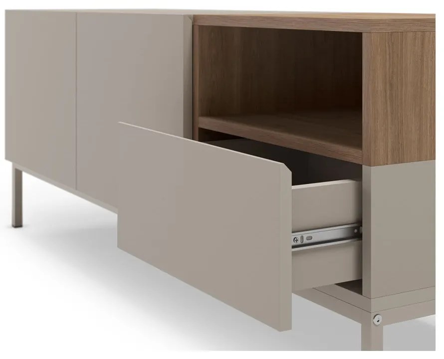 Kremowa szafka pod TV 140x55 cm Cailin – Marckeric