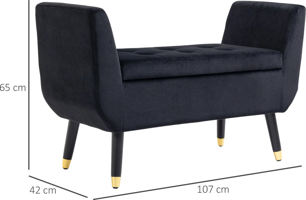 Luksusowa ławka HOMCOM 107 cm x 42 cm x 65 cm
