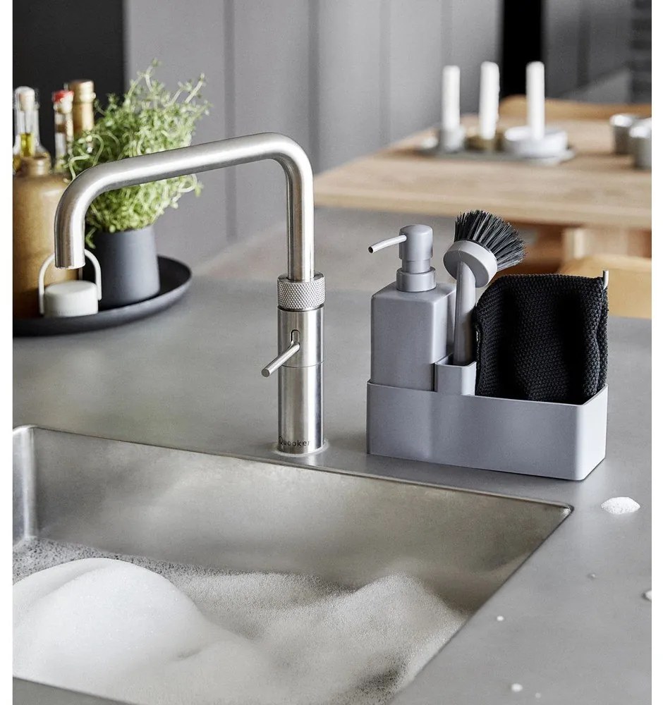 Szary ceramiczny stojak na akcesoria do mycia naczyń Singles – Zone