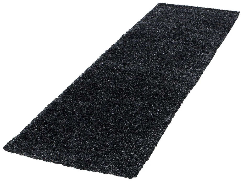 Dywan shaggy jednokolorowy antracyt 80 cm x 250 cm