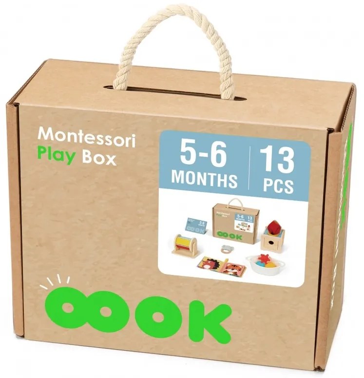 Tooky toy box pudełko xxl montessori edukacyjne 6w1 sensoryczne5-6 mies