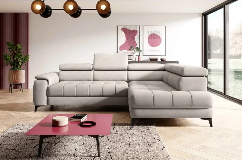 Narożnik CHIVAS L Prawostronny z Elektryczną regulacją siedziska wolnostojący tkanina Element 18 WERSAL