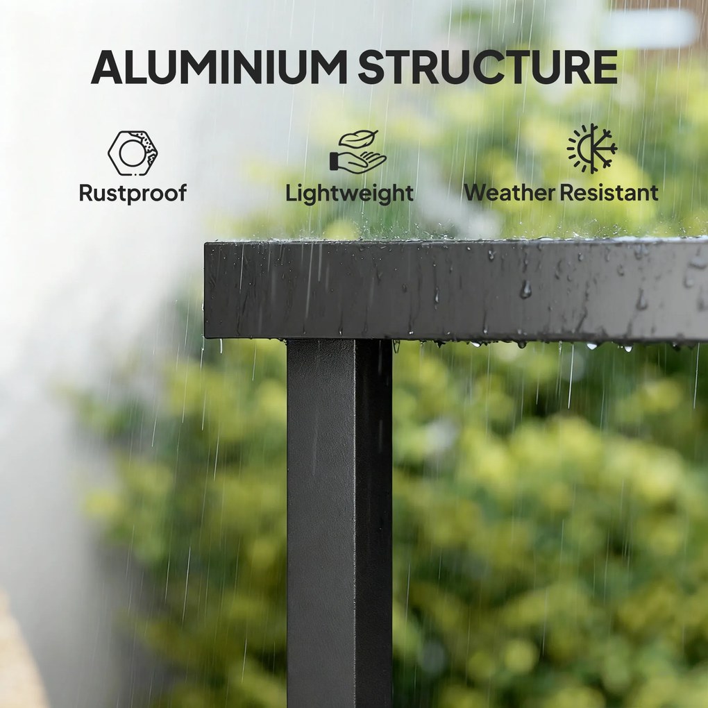 Outsunny Stół Ogrodowy dla 8 Osób, Stół Zewnętrzny, Stół Lounge, Odporny na Warunki Pogodowe, 190 x 90 x 74 cm, Drewno Naturalne