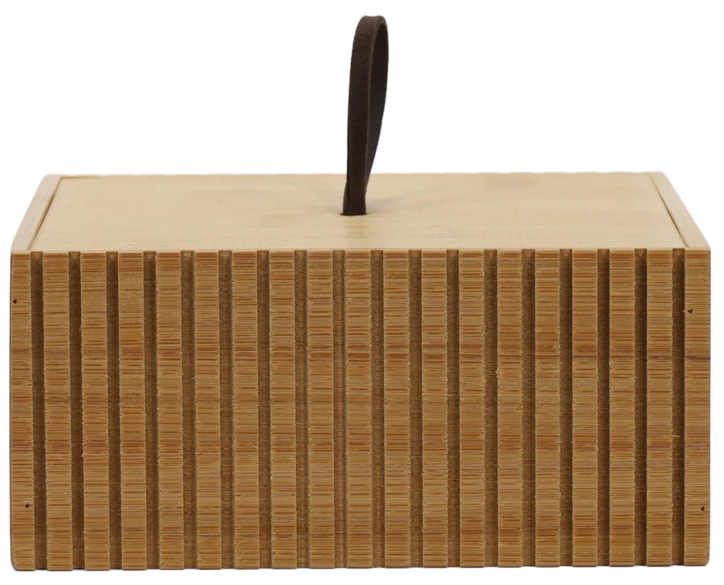 Bambusowy organizer do łazienki, 15 x 15 x 7 cm