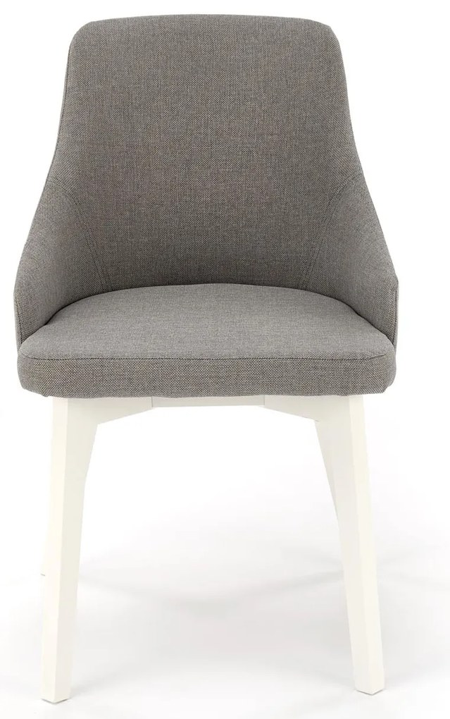 Krzesło do Jadalni Tapicerowane, Szary/Biały TOLEDO Inari 91