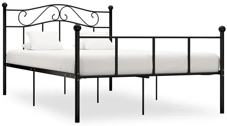 Czarne metalowe łózko pojedyncze 120x200 cm C7-P04