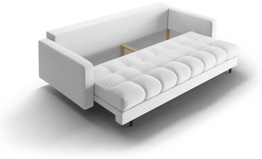 Jasnoszara rozkładana sofa ze schowkiem 222 cm Bali – Cosmopolitan Design