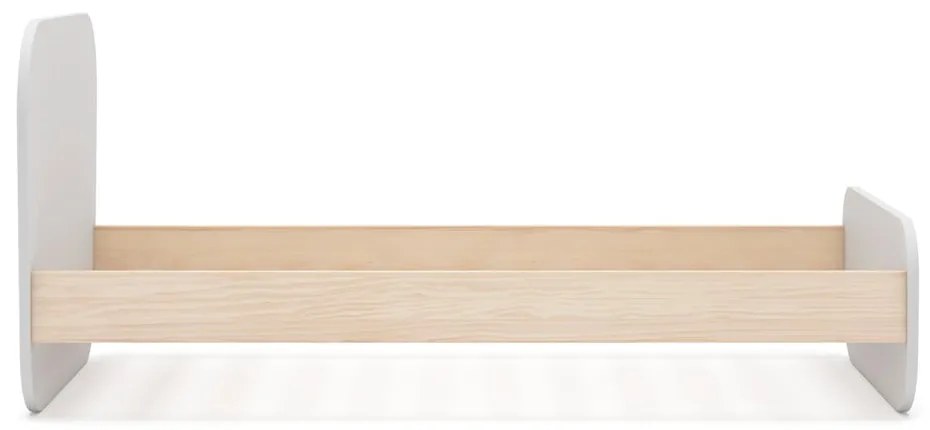 Białe łóżko dziecięce w dekorze sosny ze stelażem 90x190 cm Esteban – Marckeric