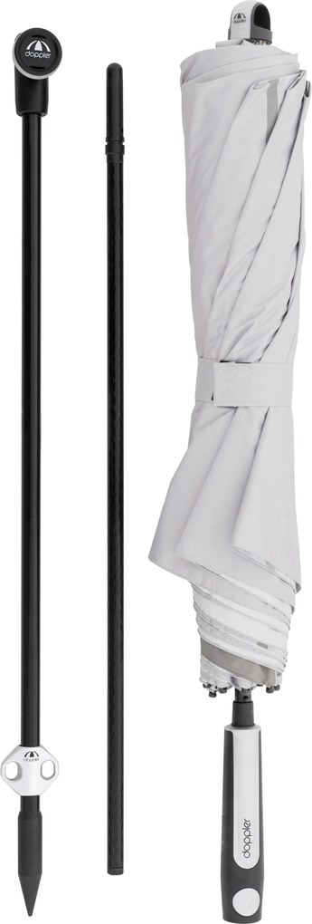 Doppler EXPERT MULTI PUSH UP parasol ogrodowy 160 cm szary