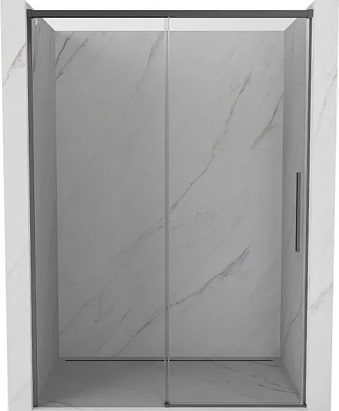 Mexen Rox drzwi prysznicowe rozsuwane 160 cm, transparent, gun metal - 8C2-160-000-95-00